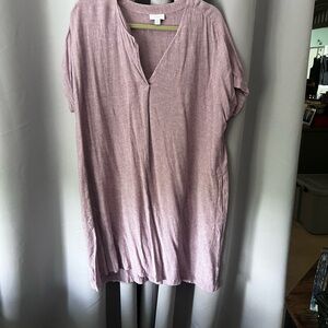 Women's Pink Linen Top